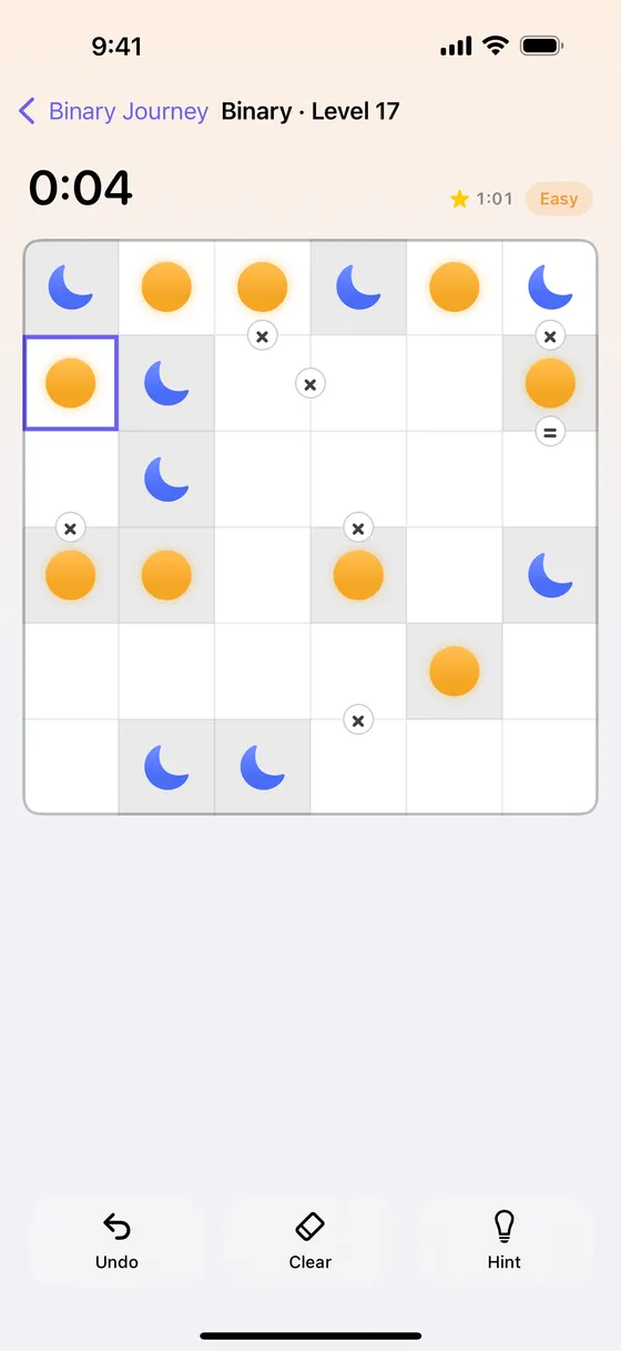 A Binary puzzle in Gridwise