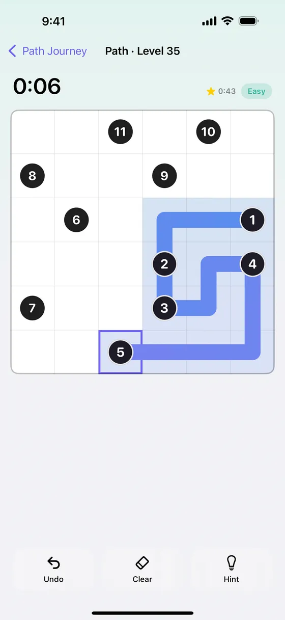 A Path puzzle in Gridwise